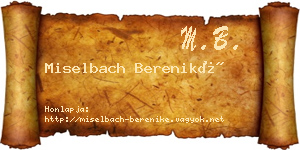 Miselbach Bereniké névjegykártya